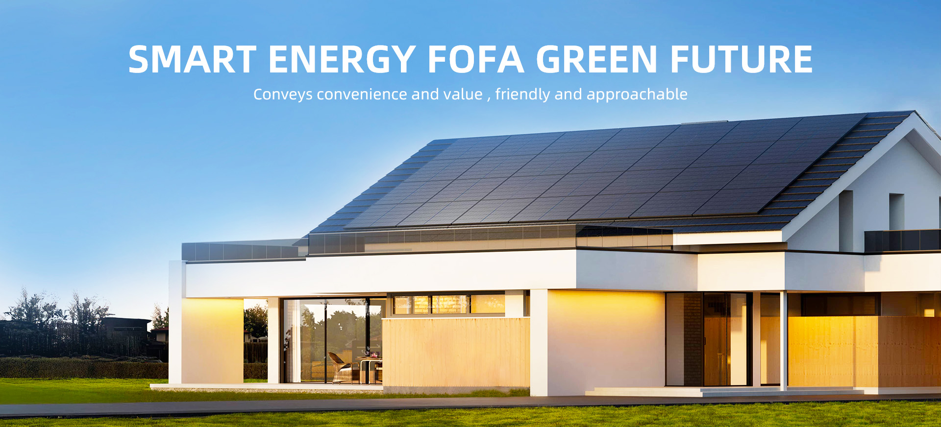 Modern home powered by rooftop solar energy
